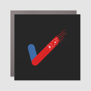 Check Out America First July 4th Car Magnet