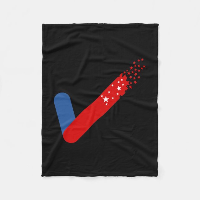 Check Out America First July 4th Fleece Blanket (Front)