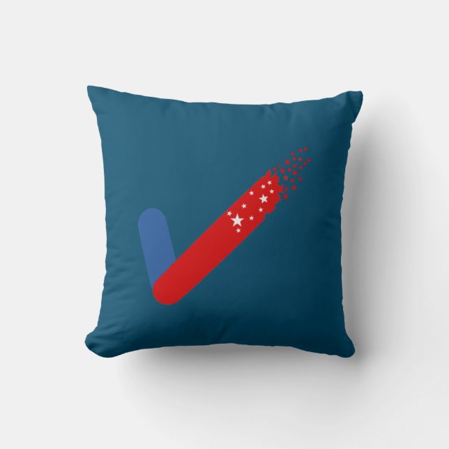 Check Out America First July 4th Throw Pillow (Front)