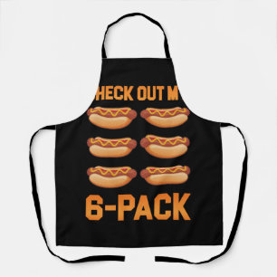 Check Out My 6 Pack Hot Dog Sausage Food Hotdog Lo Apron