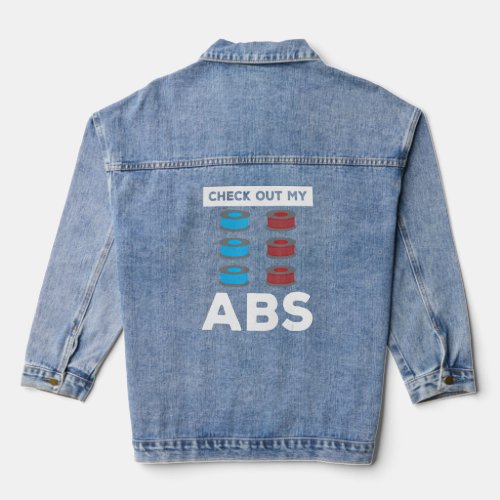 Check Out My Abs 3d Print Printer Printing Operato Denim Jacket