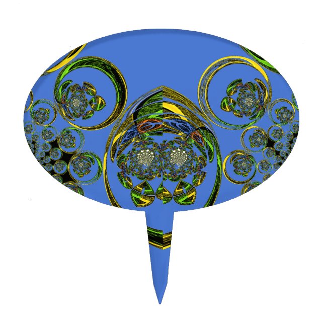 Check out my blue curves cake topper (Front)