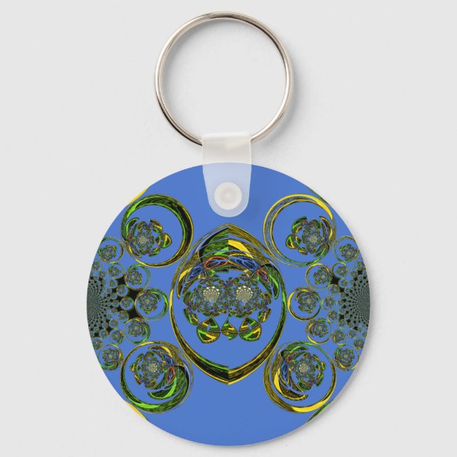 Check out my blue curves keychain (Front)