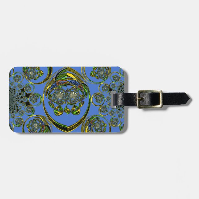 Check out my blue curves luggage tag (Front Horizontal)