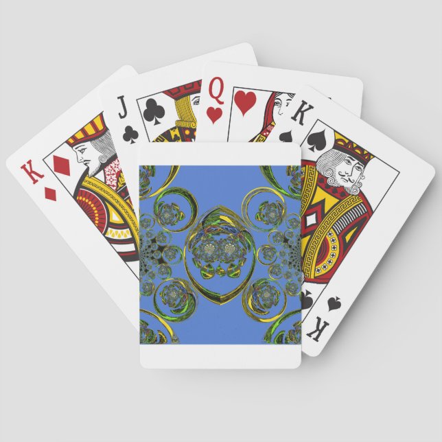 Check out my blue curves poker cards (Back)