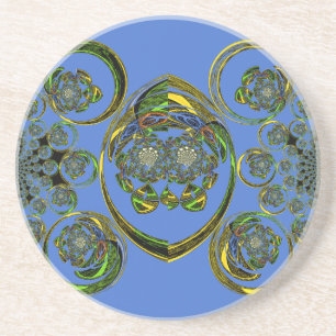 Check out my blue curves sandstone coaster