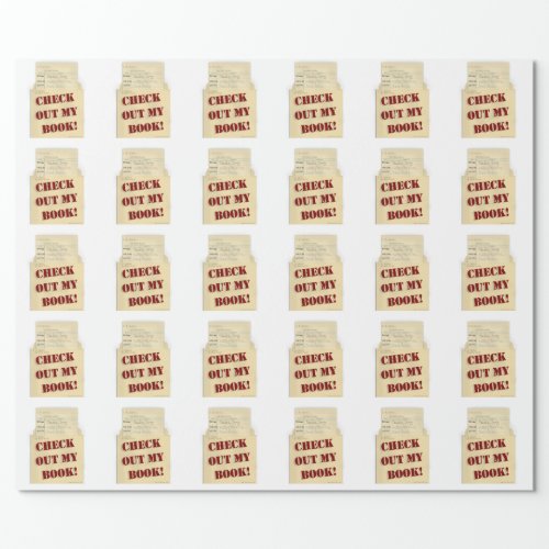 Check Out My Book Author Logo Wrapping Paper