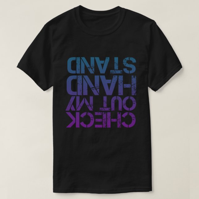 Check Out My Handstand Funny Gymnastics Gift Boys  T-Shirt (Design Front)