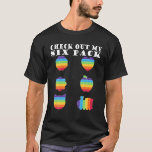 Check Out My Six Pack Cool Fidget Pop It Lovers Fu T-Shirt