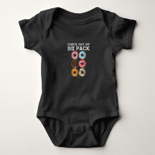 Check Out My Six Pack Donut - Funny Gym Baby Bodysuit