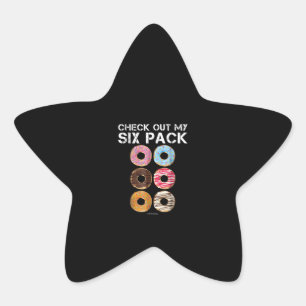 Check Out My Six Pack Donut  - Funny Gym Star Sticker