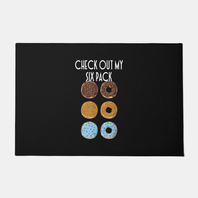 Check Out My Six Pack Donut Gym Doormat (Front)
