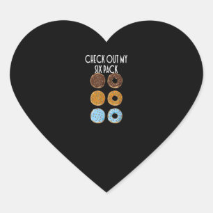 Check Out My Six Pack Donut Gym Heart Sticker