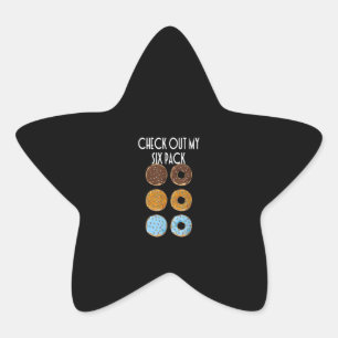 Check Out My Six Pack Donut Gym Star Sticker