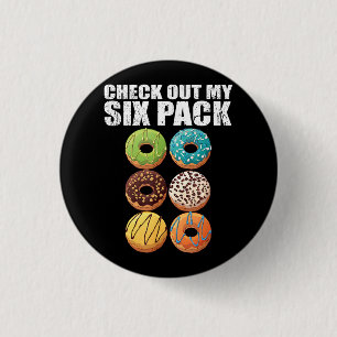 Check Out My Six Pack Donut Shirt - Funny Gym Shir Button