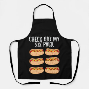 Check Out My Six Pack Funny Hot Dog Gym Lover Apron