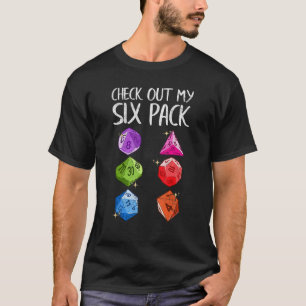 Check Out My Six Pack Gaming Dice Joke Gamer Nerd T-Shirt