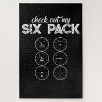 Check Out My Six Pack Pilot Aviation Funny Gym Fit