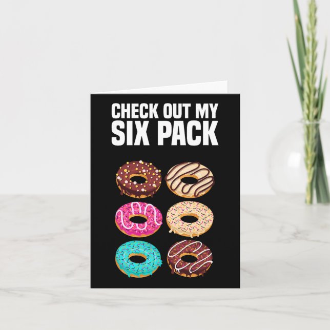 Check Out My Six Pack Strength Gym Funny Bodybuild Card (Front)