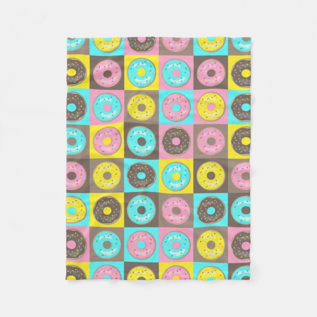 Check Out the Donuts! Fleece Blanket (Front)