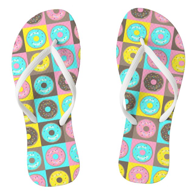 Check Out the Donuts! Flip Flops (Footbed)