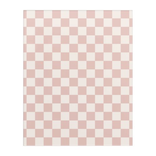 Check Pale Beige Checkered Pattern Checkerboard Acrylic Print