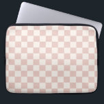 Check Pale Beige Checkered Pattern Checkerboard Laptop Sleeve<br><div class="desc">Checkered Pattern – cream white and pale beige checkerboard.</div>