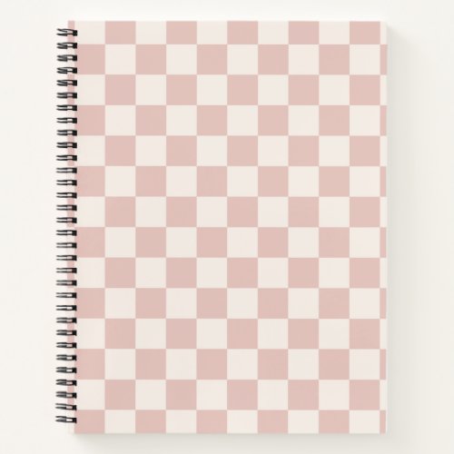 Check Pale Beige Checkered Pattern Checkerboard Notebook