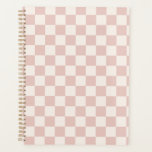 Check Pale Beige Checkered Pattern Checkerboard Planner<br><div class="desc">Checkered Pattern – cream white and pale beige checkerboard.</div>