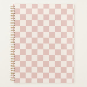 Check Pale Beige Checkered Pattern Checkerboard Planner