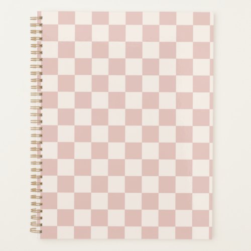 Check Pale Beige Checkered Pattern Checkerboard Planner