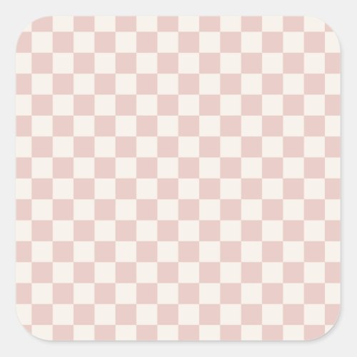 Check Pale Beige Checkered Pattern Checkerboard Square Sticker