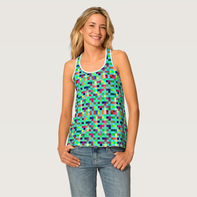 Check Pattern 2  Tank Top (Front Full)