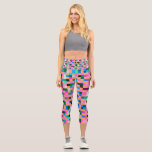 Check Pattern 3  Capri Leggings