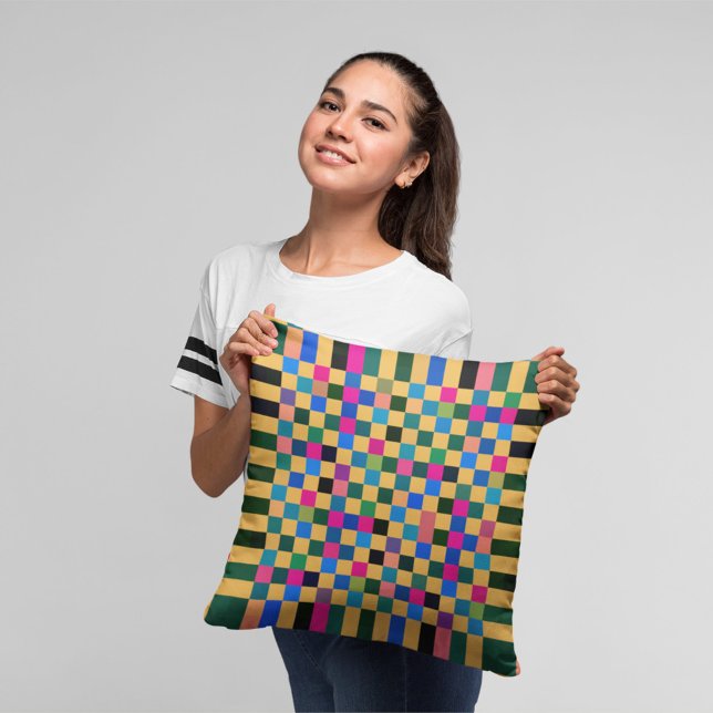 Check Pattern 5  Throw Pillow (Creator Uploaded)