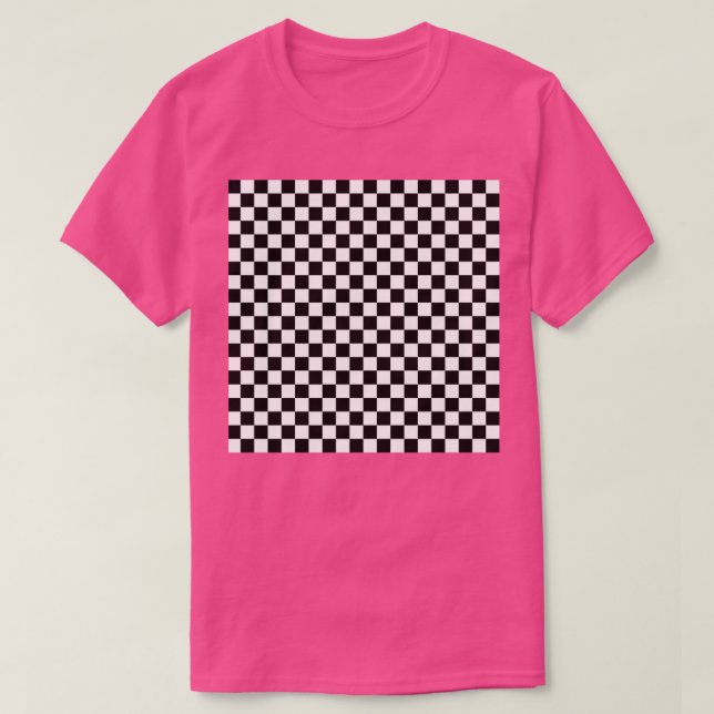 Check pattern Checkered pattern Black and white ch T-Shirt (Design Front)