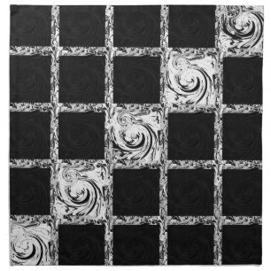 check pattern napkin
