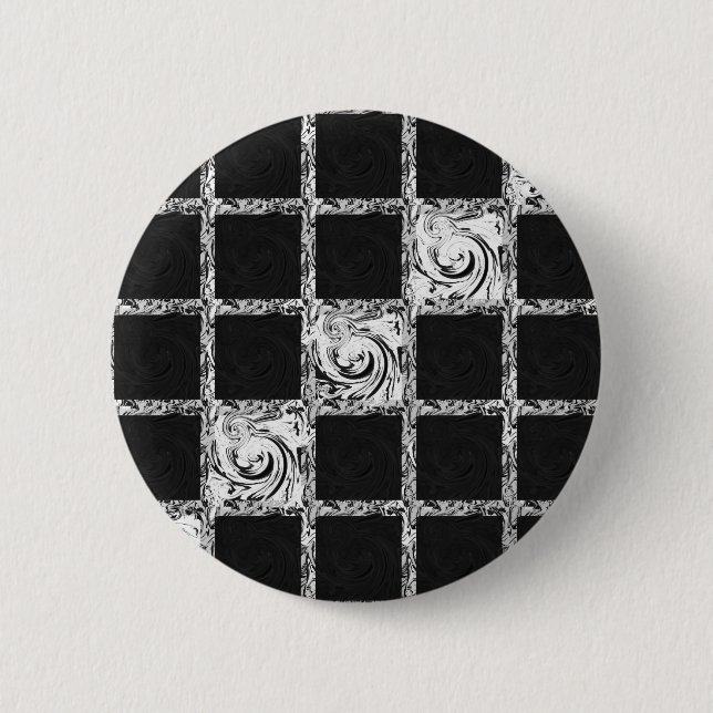 check pattern pinback button (Front)