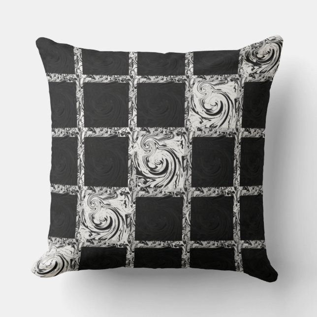 check pattern throw pillow (Front)