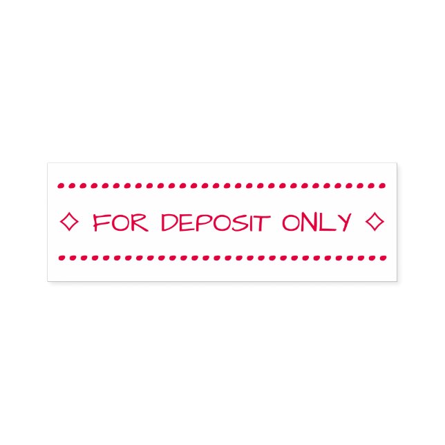 Check Restrictive Endorsement Rubber Stamp (Design)