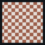 Check Rust Checkered Terracotta Checkerboard Faux Canvas Print<br><div class="desc">Checkered Pattern – Earth tones terracotta checkerboard.</div>