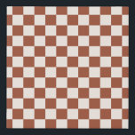 Check Rust Checkered Terracotta Checkerboard Faux Canvas Print<br><div class="desc">Checkered Pattern – Earth tones terracotta checkerboard.</div>