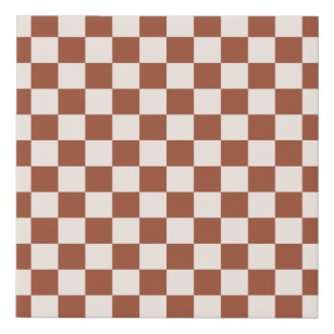 Check Rust Checkered Checkerboard Geometric Earth Tones Terracotta Modern  Minimal Chocolate Pattern Framed Mini Art Print by Daily Regina Designs