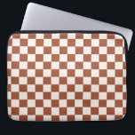 Check Rust Checkered Terracotta Checkerboard Laptop Sleeve<br><div class="desc">Checkered Pattern – Earth tones terracotta checkerboard.</div>
