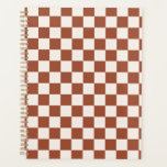 Check Rust Checkered Terracotta Checkerboard Planner<br><div class="desc">Checkered Pattern – Earth tones terracotta checkerboard.</div>