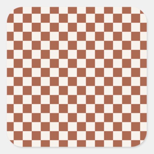 Check Rust Checkered Terracotta Checkerboard Square Sticker