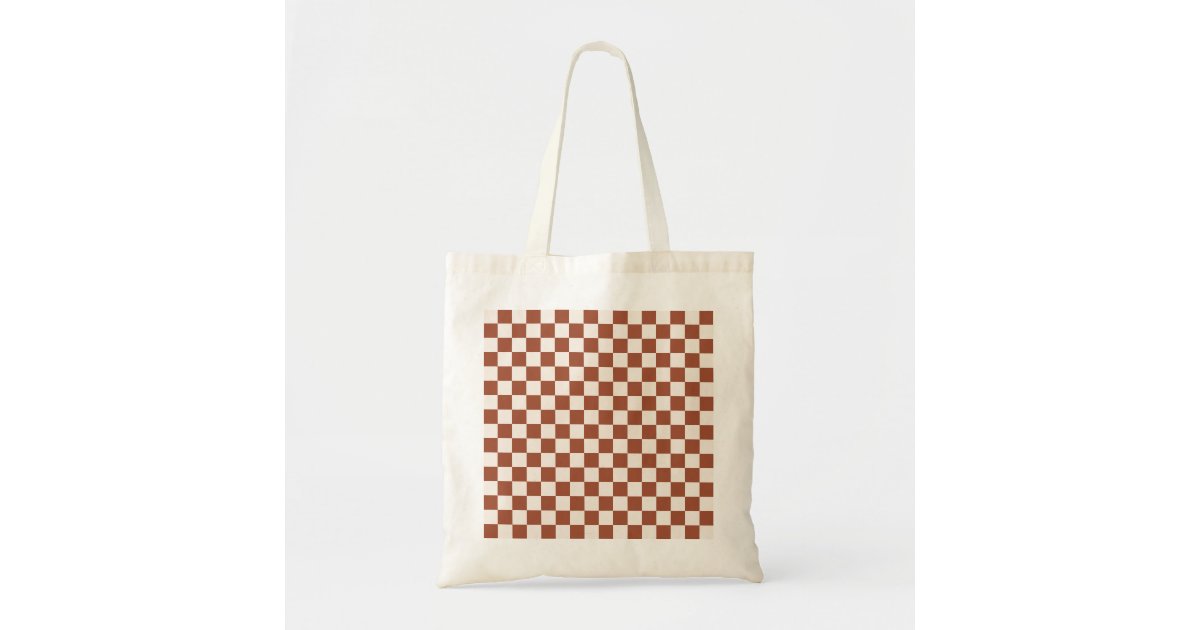 Check Rust Checkered Checkerboard Geometric Earth Tones Terracotta Modern  Minimal Chocolate Pattern Backpack by Daily Regina Designs
