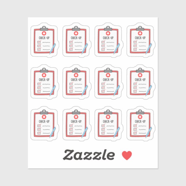 Check Up Doctor Visit Healthcare Reminder Planner Sticker (Sheet)