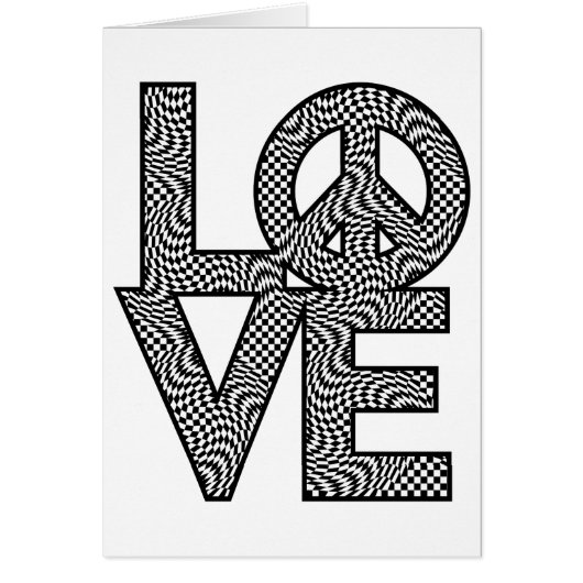 Check Warp LOVE=Peace Cards (Front)