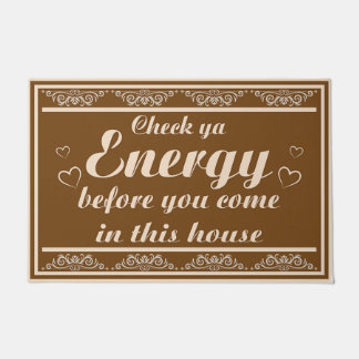 Check Ya Energy Doormat, Vintage Mat Gift